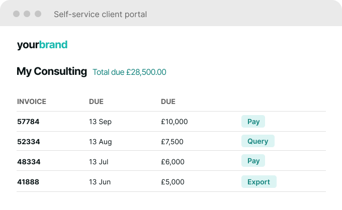 self service screenshot